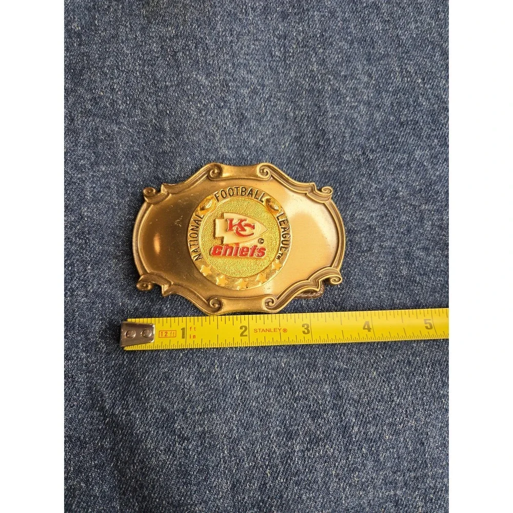 Vintage 1978 Kansas City Chiefs Raintree Brass Belt Buckle - Rare NFL
